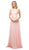 Cinderella Divine - UJ0010 Halter Chiffon A-line Dress In Pink