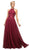 Cinderella Divine - UJ0010 Halter Chiffon A-line Dress In Red