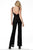 Jovani - 66794 Halter Beaded Jumpsuit In Black