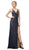 Cinderella Divine - UK010 Sleeveless Illusion Sheer Lace Sheath Dress In Blue