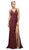 Cinderella Divine - UK010 Sleeveless Illusion Sheer Lace Sheath Dress In Red