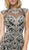 Cinderella Divine - UM072 Beaded High Neck Cap Sleeve Trumpet Dress