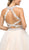 Cinderella Divine - UM078 Appliqued Crisscross Strapped Two-Piece Gown In Neutral