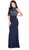 Illusion High Neck Embellished Evening Dress