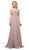 Cinderella Divine - UR136 Sleeveless Empire Waist Chiffon Dress In Nude