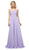 Cinderella Divine - UR136 Sleeveless Empire Waist Chiffon Dress In Purple