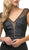 Cinderella Divine - UR138 Beaded Lace V-neck Trumpet Dress In Blue