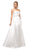 Cinderella Divine - UT253 Strapless Mikado Crystal Beaded Belt Gown In White