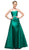 Cinderella Divine - UT253 Strapless Mikado Crystal Beaded Belt Gown In Green