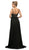 Cinderella Divine - UT254 Lace Deep Sweetheart Dress With Overskirt In Black