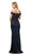Cinderella Divine - UT255  Sequence Off-Shoulder Sheath Evening Gown In Blue