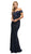 Cinderella Divine - UT255  Sequence Off-Shoulder Sheath Evening Gown In Blue