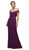 Cinderella Divine - UV001 Off Shoulder Beaded Lace Bodice Mermaid Gown In Purple