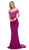 Cinderella Divine - UV001 Off Shoulder Beaded Lace Bodice Mermaid Gown In Pink