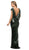 Cinderella Divine - UV003 Allover Sequin Gown Back Mermaid Gown In Black
