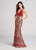 Ellie Wilde - EW21820 Embroidered Sequined Lace Trumpet Dress in Red and Gold