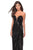 La Femme - 28180 Sequined Deep Sweetheart Sheath Dress In Black