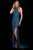 Sherri Hill - 53131 Fully Beaded Racerback Sheath Evening Dress In Blue and Green
