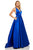 Sherri Hill - 52911 Sleeveless Deep V-neck A-line Dress In Blue