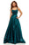 Sherri Hill - 52457 Scoop Strappy Bandeau A Line Dress In Green