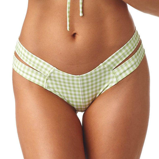 Vert Gingham Euro Bikini Bottom