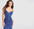 Ellie Wilde - EW118011 Sweetheart Beaded Tulle Sheath Gown In Blue