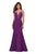 La Femme - 27446 Long Strappy Back Trumpet Gown