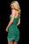 Sherri Hill - 53231 Beaded Halter Fringe Short Dress In Green