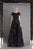 Janique - W2187 Floral Lace Bateau A-line Gown In Black and Blue