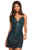 Sherri Hill - 53014 V Neck Lace-Up Back Fully Beaded Short Dress In Green