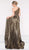 Colors Dress - 2006 Asymmetrical Beaded Cutout A-Line Gown in Gold