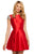 Sherri Hill - 53220 Beaded Bateau A-Line Short Dress In Red