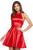 Sherri Hill - 53079 Beaded High Halter Empire Short Dress In Red