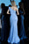 Jovani - 67841 Ruffle One Shoulder Trumpet Dress In Blue