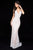 Sherri Hill - 51750 Beaded Deep V-neck Fitted Dress In Neutral and White