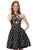 Jovani - 57057 Floral Applique Cross Halter Print A-line Dress In Black and Multi-Color