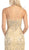 Eureka Fashion - 3152 Beaded Lace Sweetheart Mesh Trumpet Dress In Gold