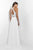 Blush - Beaded High Neck Chiffon Two-Piece A-Line Gown 11086 In White