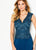 Cameron Blake - 219678W Embroidered V-neck High Low Dress In Green