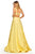 Sherri Hill - 52457 Scoop Strappy Bandeau A Line Dress In Yellow