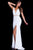 JVN59890 Fitted Embellished Belt Dress with Slit