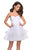 La Femme - 26654 Pleated Sweetheart Tiered Tulle A-line Dress in White