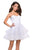 La Femme - 26654 Pleated Sweetheart Tiered Tulle A-line Dress in White