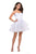 La Femme - 26654 Pleated Sweetheart Tiered Tulle A-line Dress in White