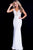 Jovani - Lace Plunging Fitted Dress JVN50950 in White.