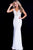 JVN50950 Lace Plunging Fitted Dress