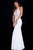 Jovani Plunging Halter Embellished Fitted Dress JVN51249 In Off-White