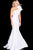 JVN57913 Oversized Floral Ruffle Mermaid Gown