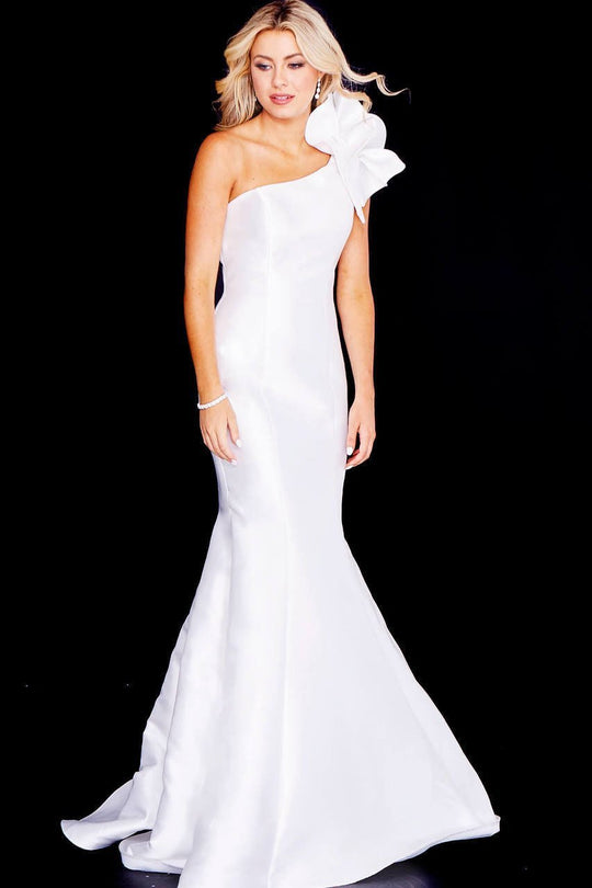 JVN57913 Oversized Floral Ruffle Mermaid Gown