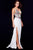 61150 Embroidered Deep V-neck Sheath Dress
